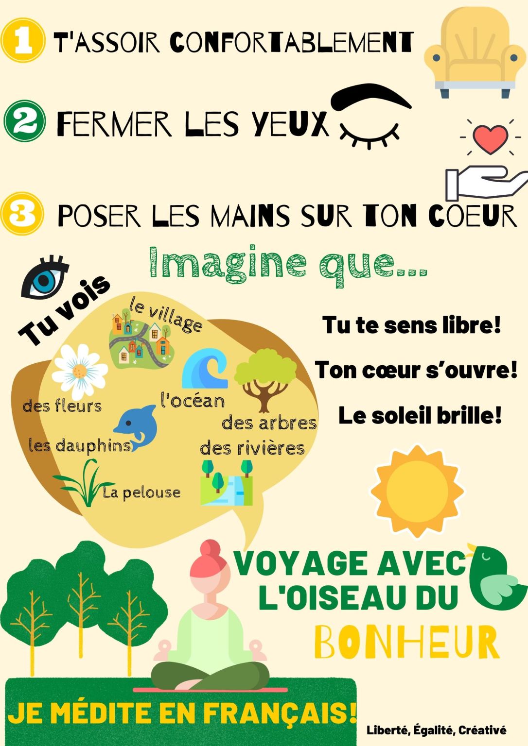 je médite en français!